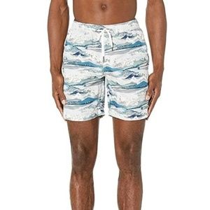 ✨NWT✨ ONIA Liberty Print Charles 7" Swim Trunks Shorts in Stone Blue Sz M